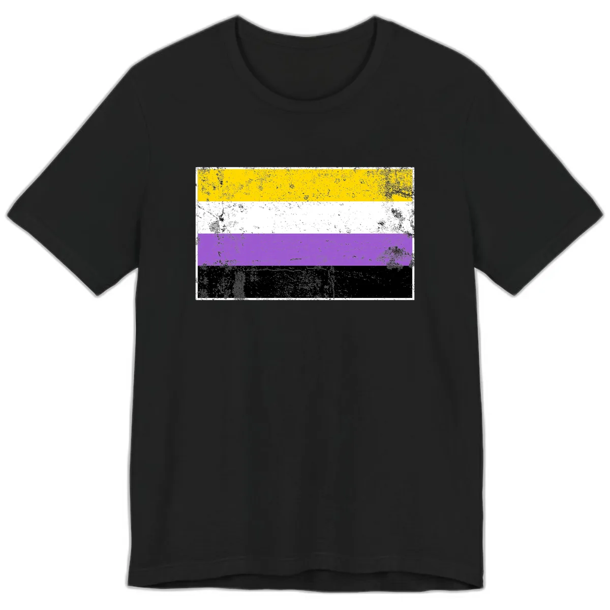 Nonbinary Pride Flag Premium T-Shirt in Black