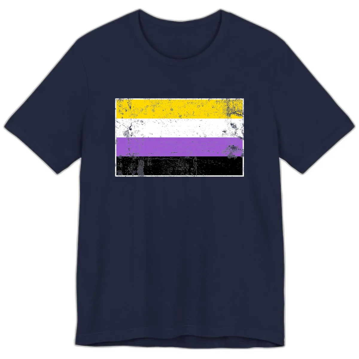 Nonbinary Pride Flag Premium T-Shirt in Navy