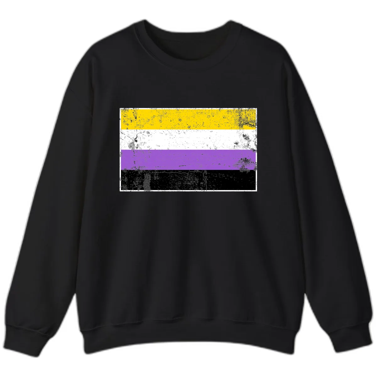 Nonbinary Pride Flag Sweatshirt in Black