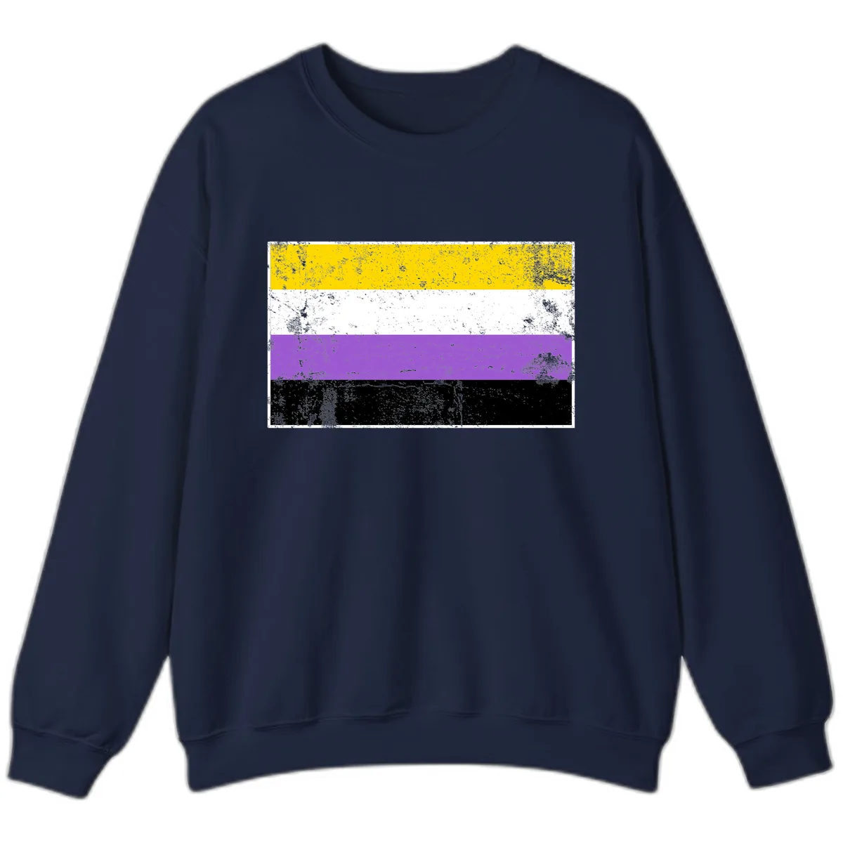 Nonbinary Pride Flag Sweatshirt in Navy