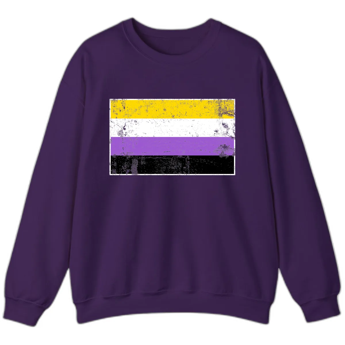 Nonbinary Pride Flag Sweatshirt in Purple