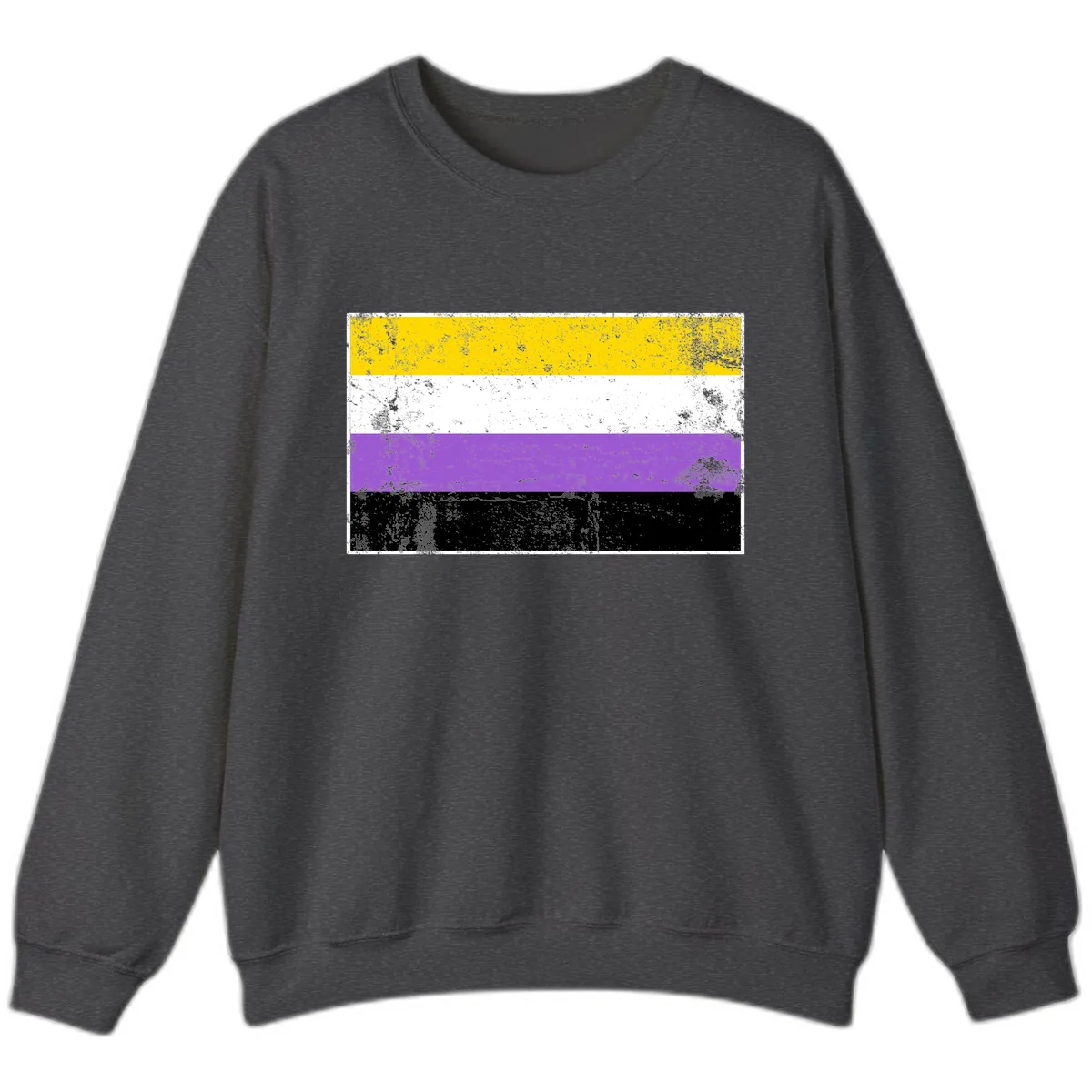 Nonbinary Pride Flag Sweatshirt in Dark Heather