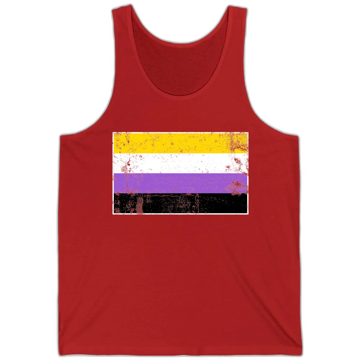 Nonbinary Pride Flag Tank in Red