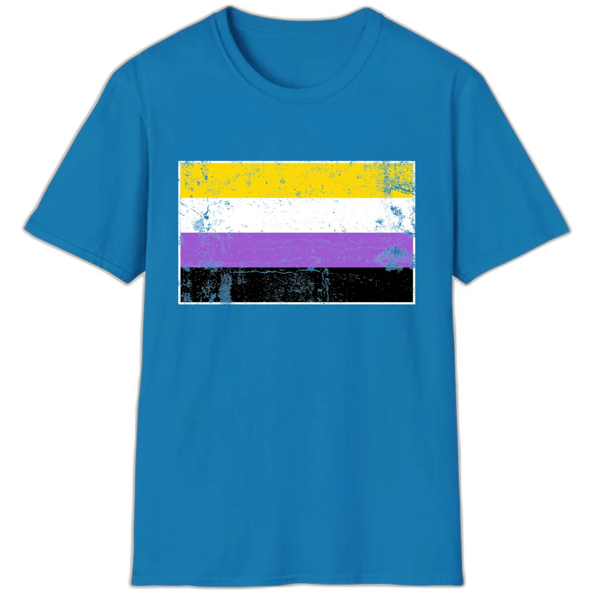 Nonbinary Pride Flag T-Shirt in Sapphire