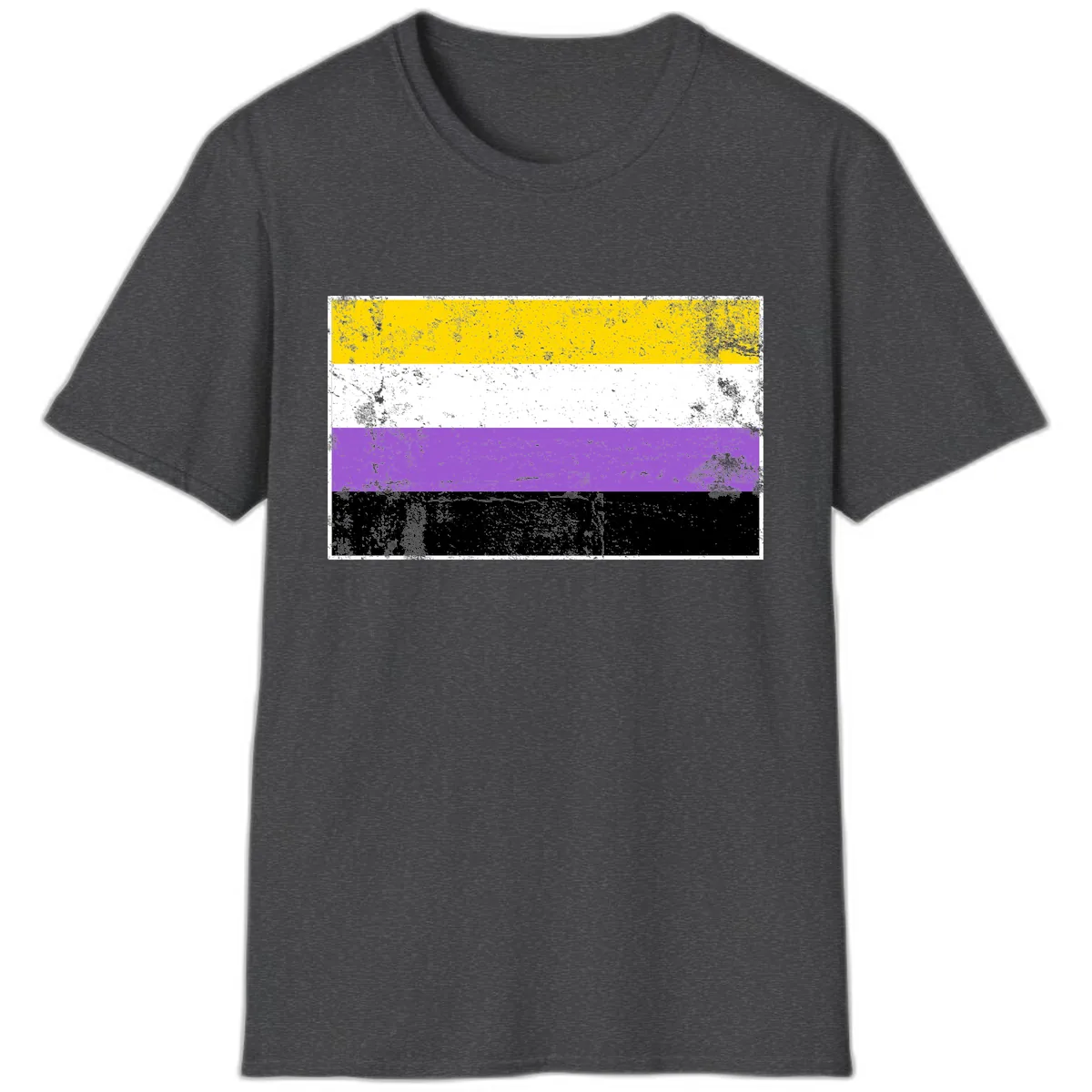 Nonbinary Pride Flag T-Shirt in Dark Heather