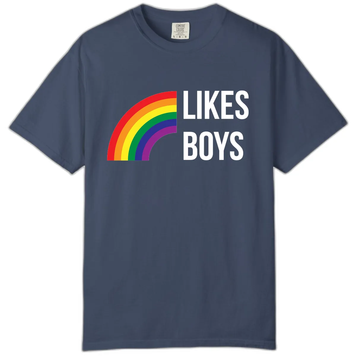 Likes Boys Rainbow Pride Comfort Color in Midnight