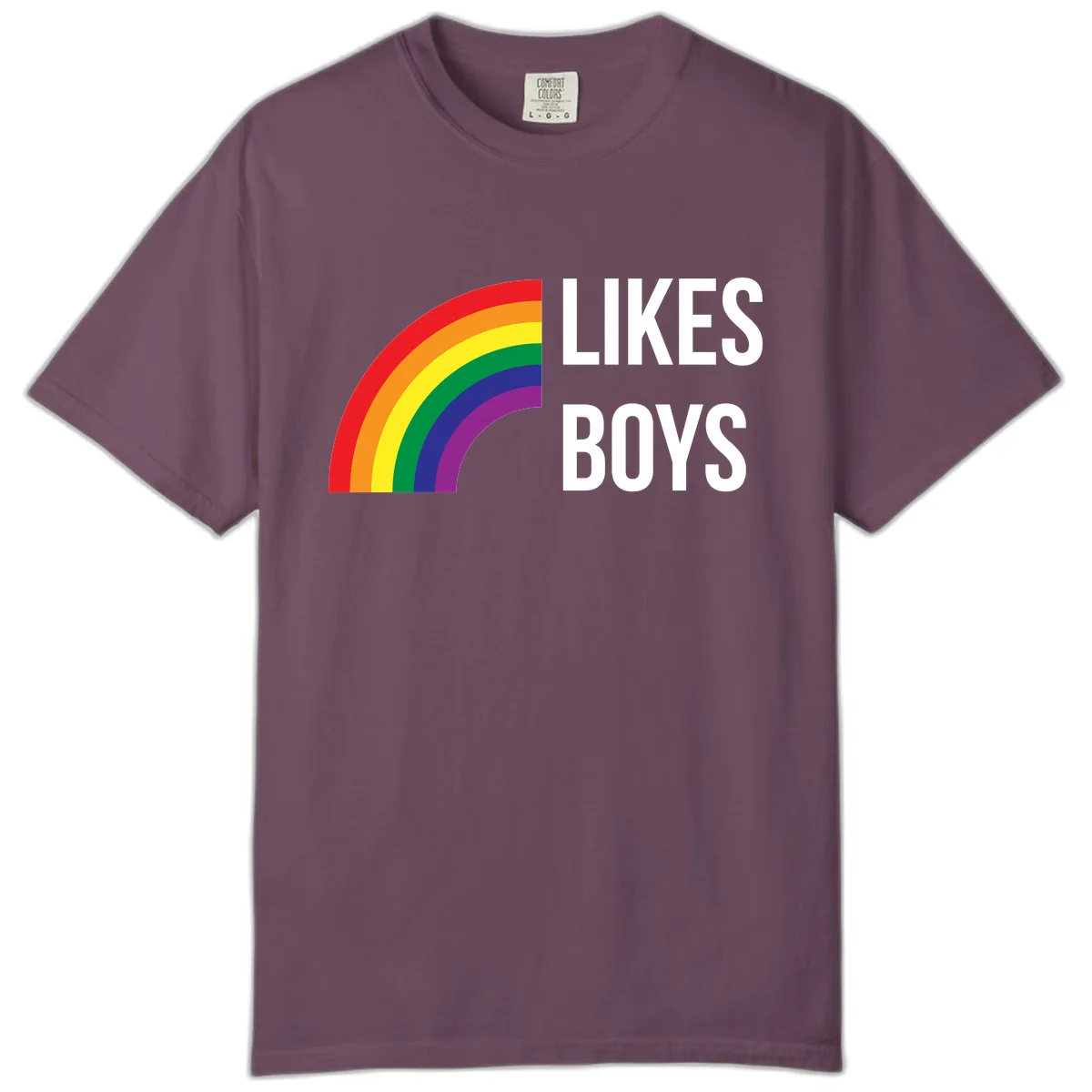 Likes Boys Rainbow Pride Comfort Color in Berry