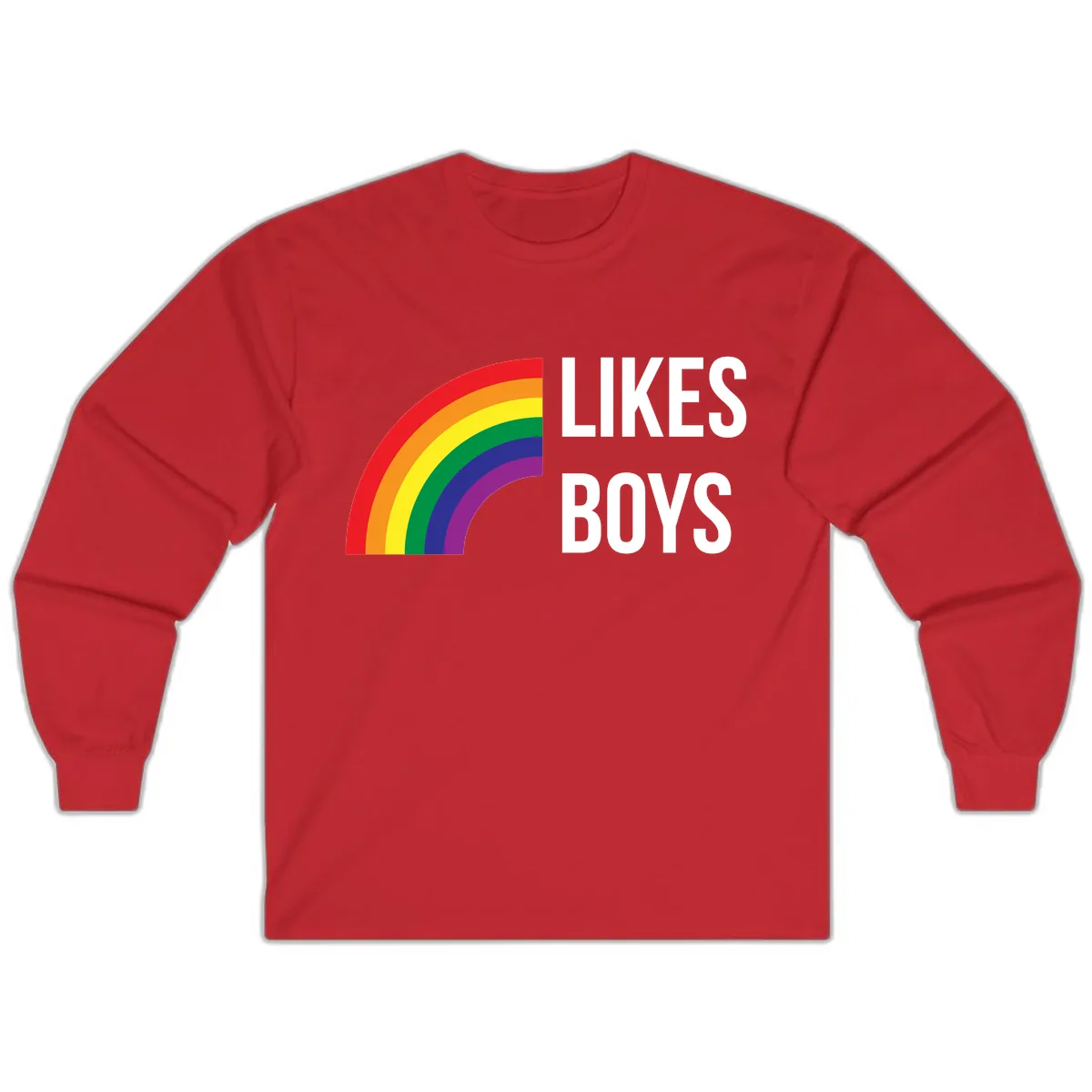 Likes Boys Rainbow Pride Long Sleeve in Red