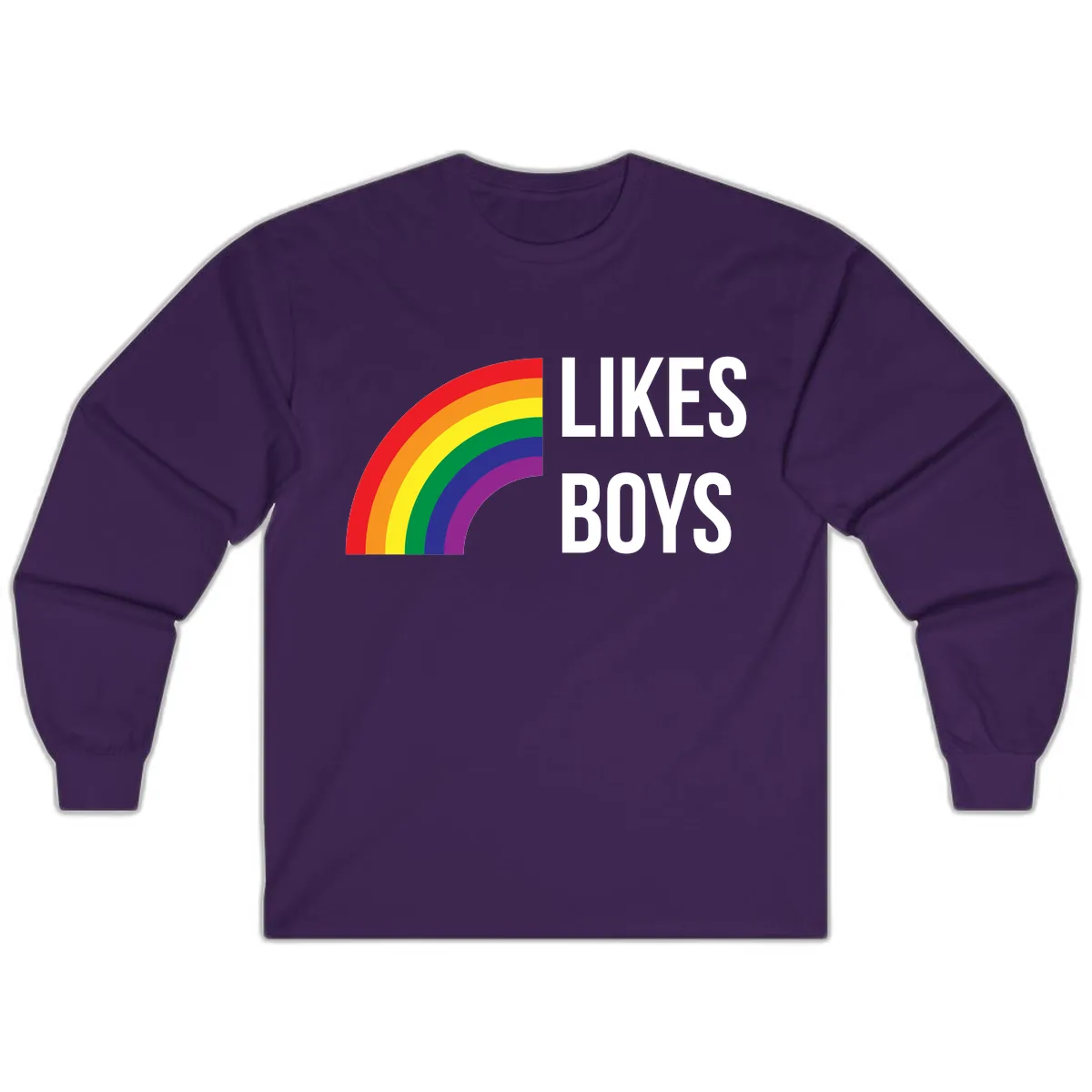 Likes Boys Rainbow Pride Long Sleeve in Purple