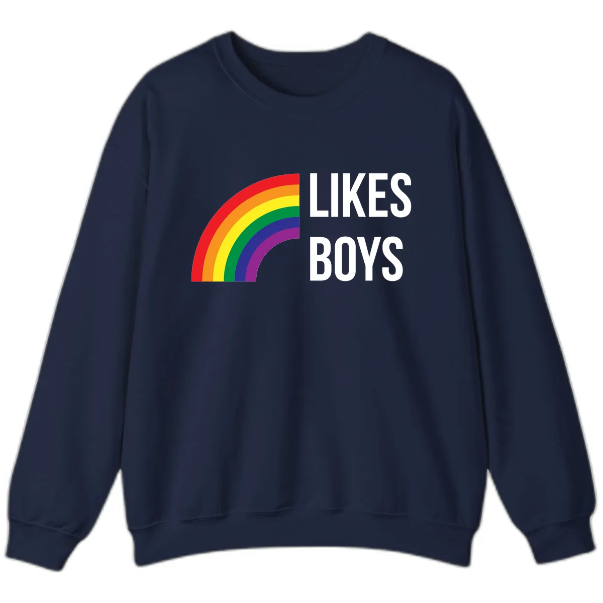 Likes Boys Rainbow Pride Sweatshirt in Navy