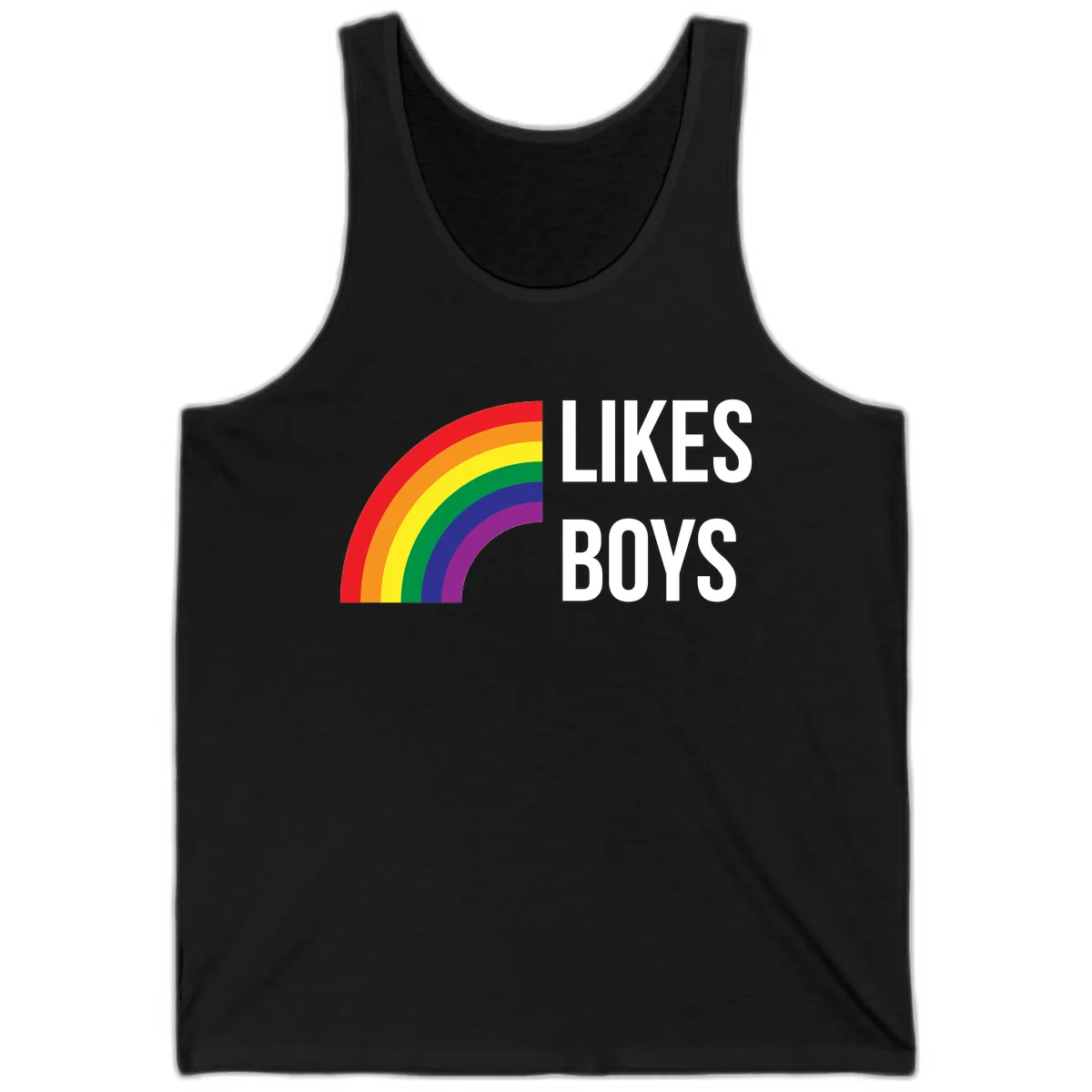 Likes Boys Rainbow Pride Tank in Black
