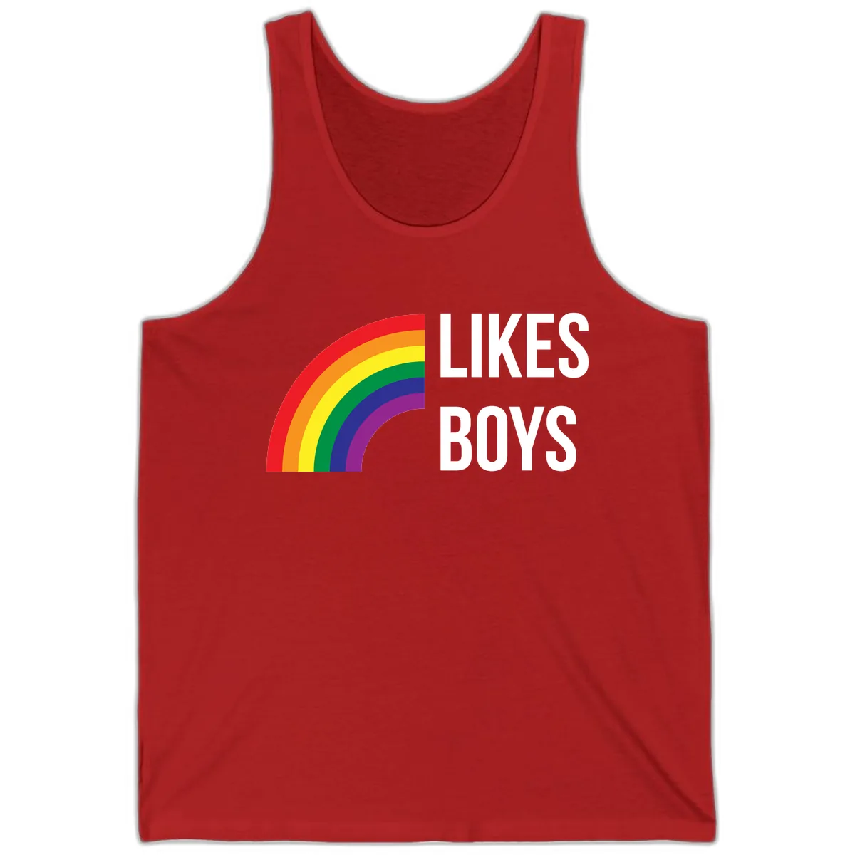 Likes Boys Rainbow Pride Tank in Red