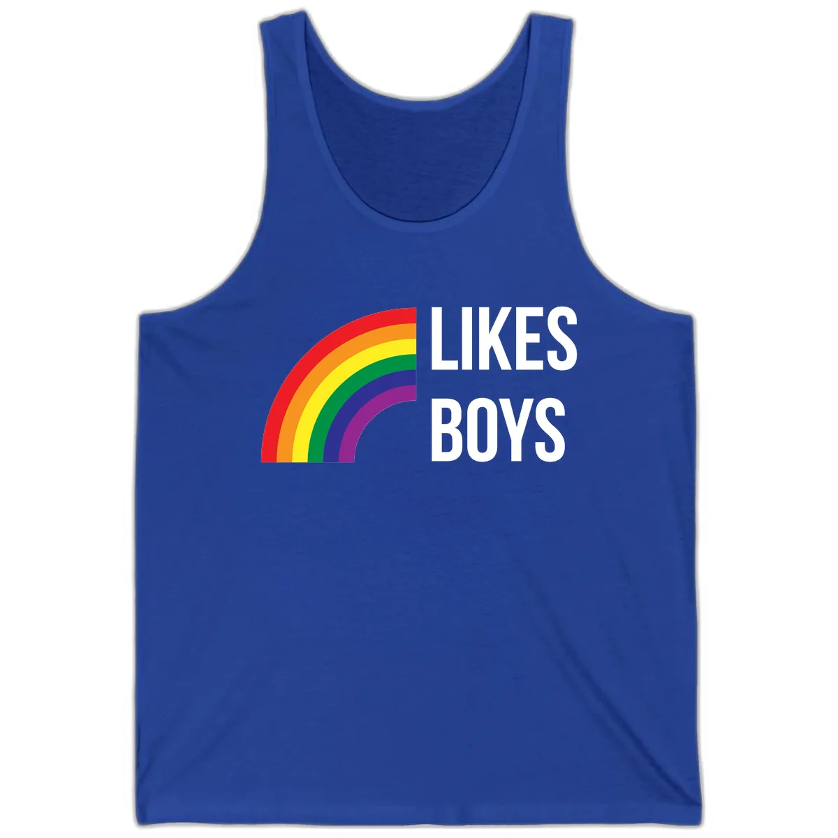 Likes Boys Rainbow Pride Tank in True Royal