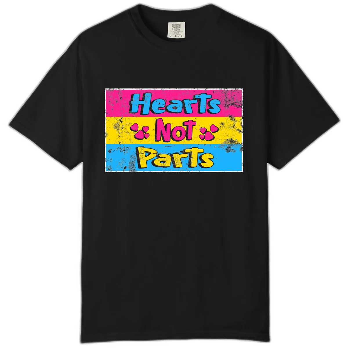 Hearts Not Parts Comfort Color in Black
