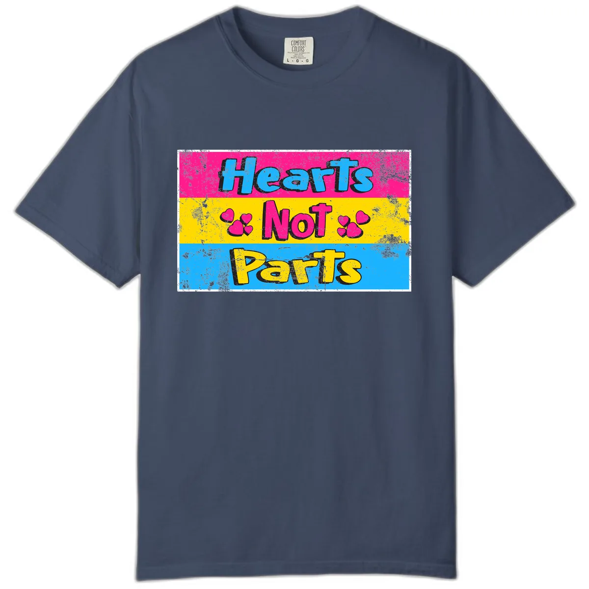 Hearts Not Parts Comfort Color in Midnight