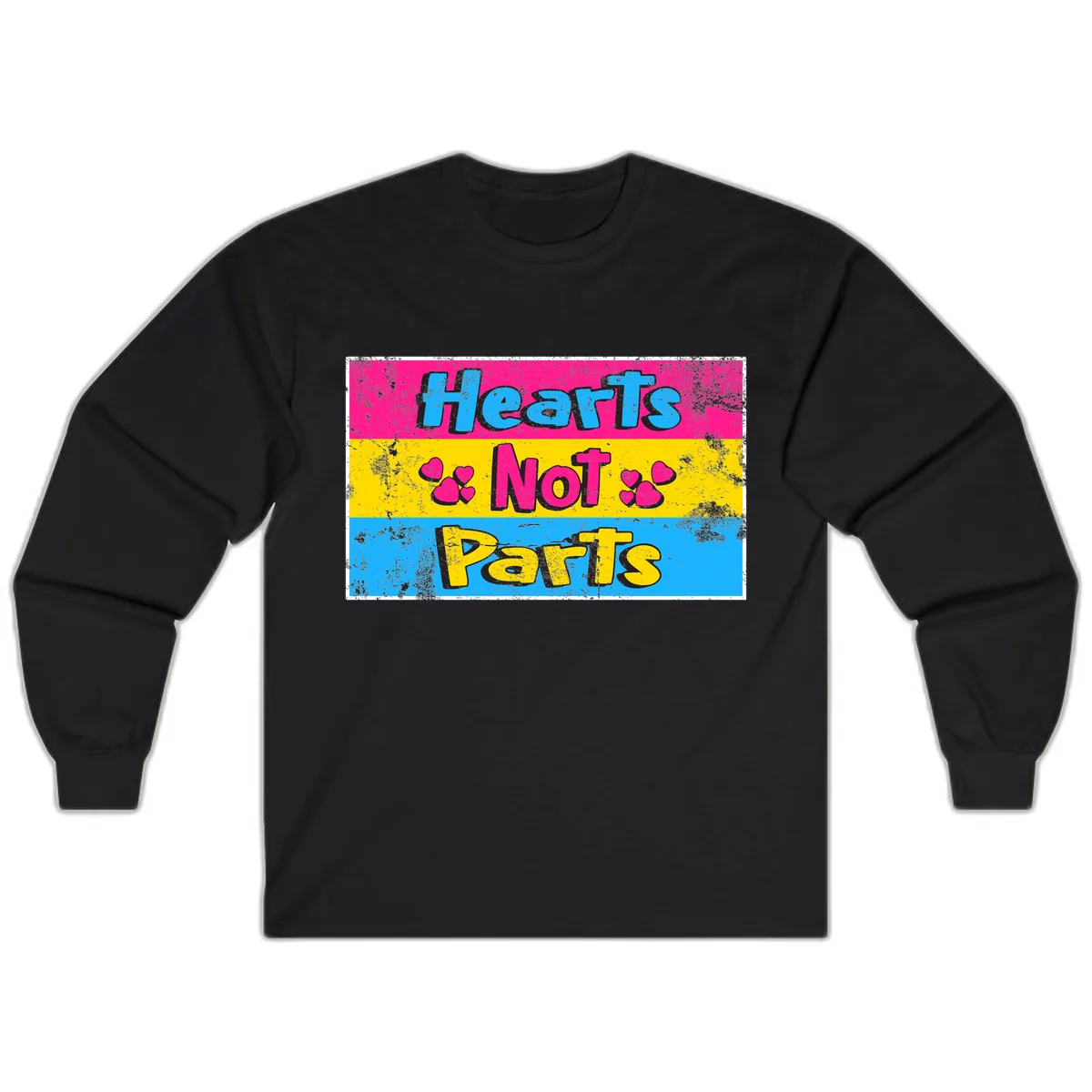 Hearts Not Parts Long Sleeve in Black