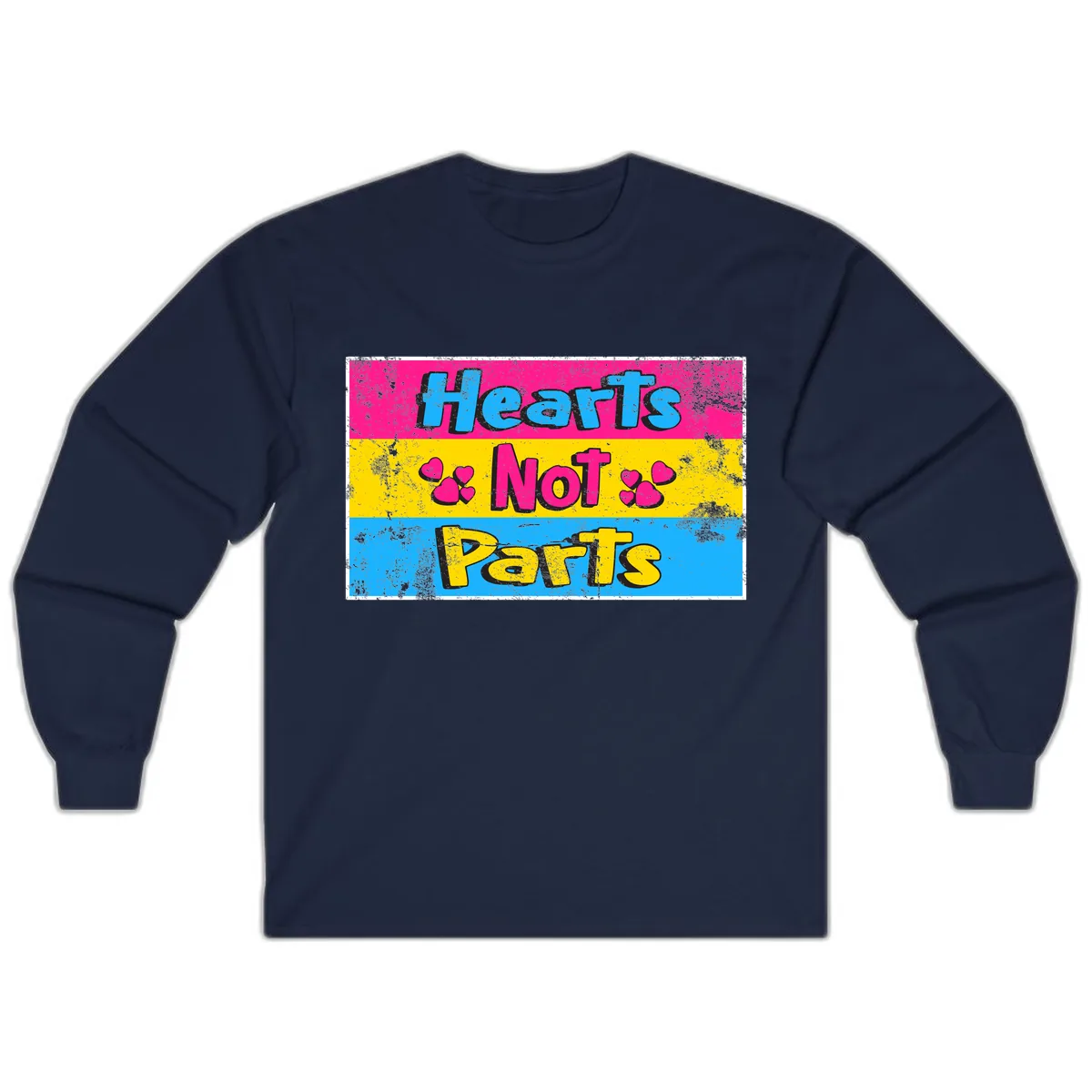 Hearts Not Parts Long Sleeve in Navy