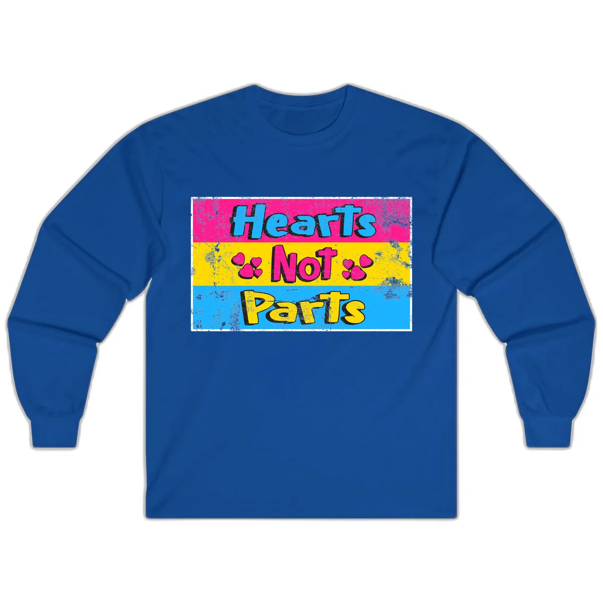 Hearts Not Parts Long Sleeve in Royal