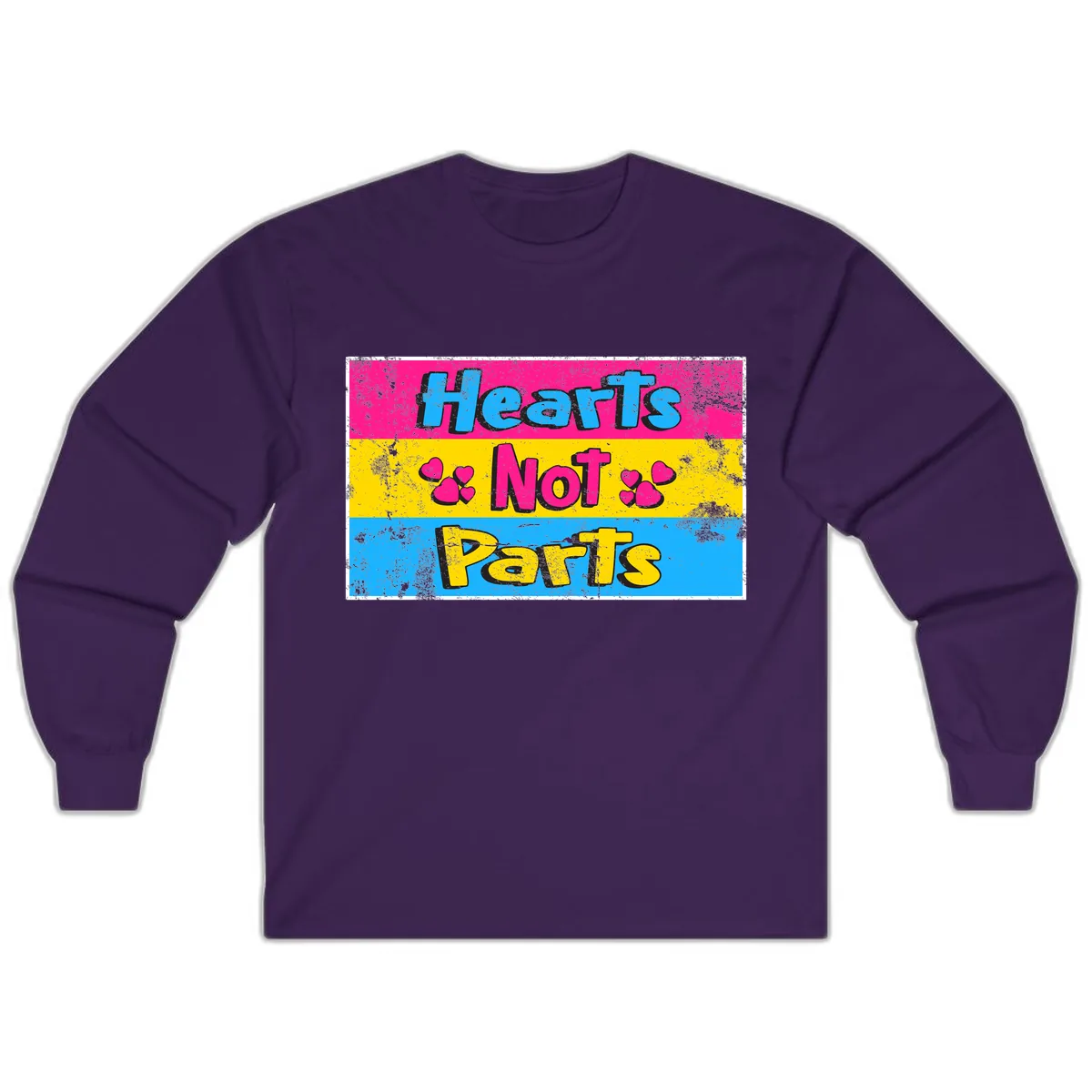 Hearts Not Parts Long Sleeve in Purple