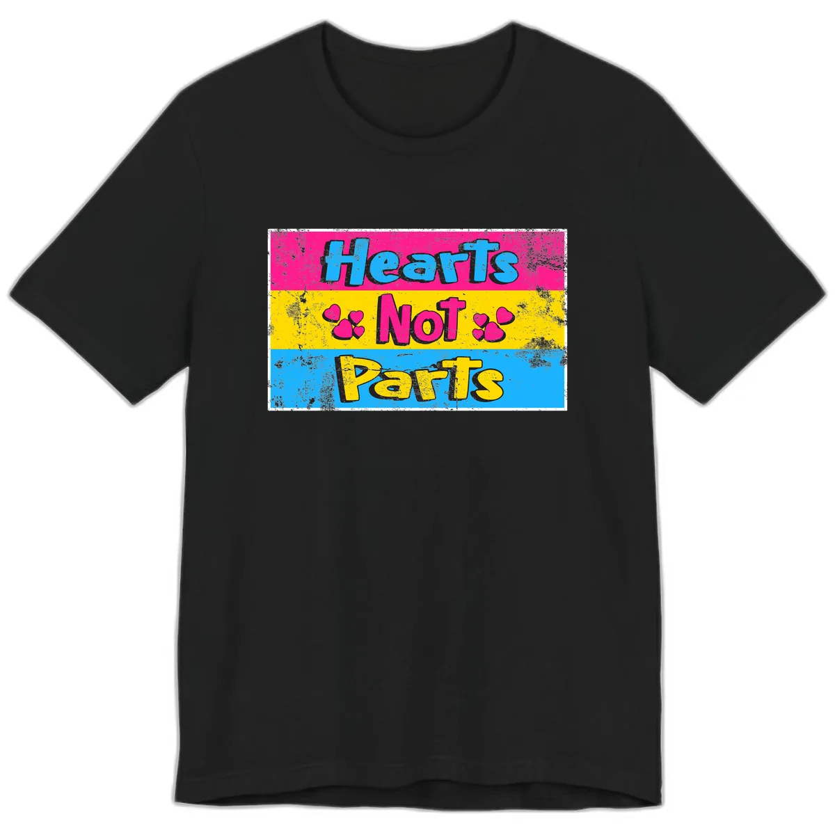 Hearts Not Parts Premium T-Shirt in Black