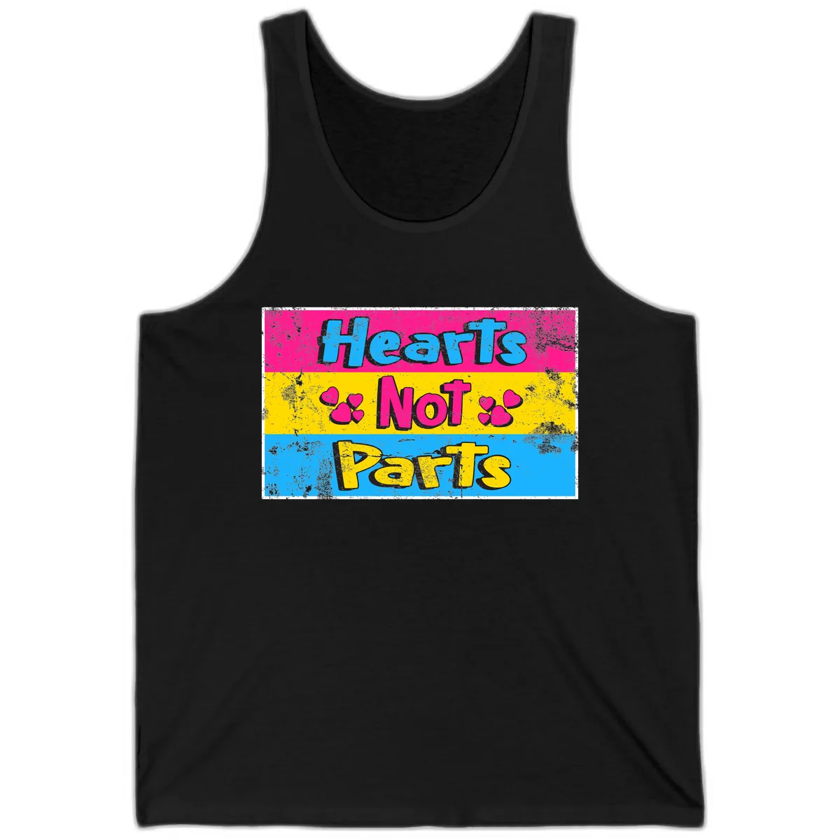 Hearts Not Parts Tank in Black
