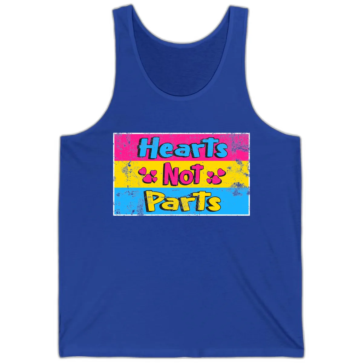 Hearts Not Parts Tank in True Royal
