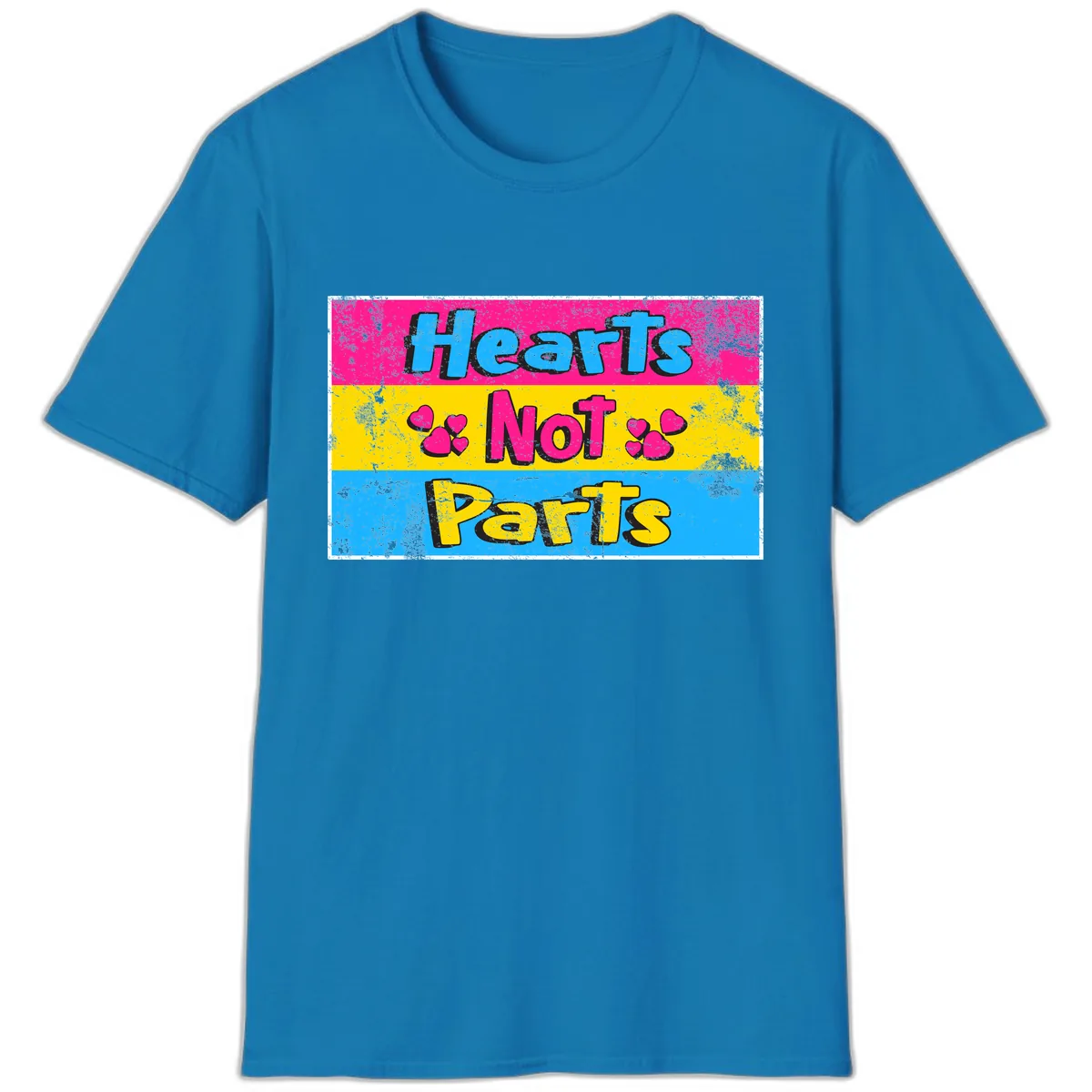 Hearts Not Parts T-Shirt in Sapphire