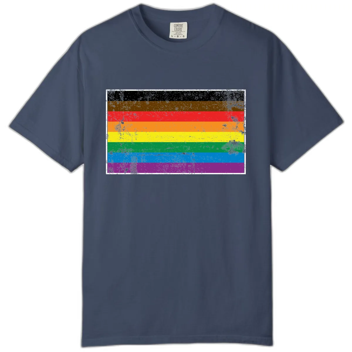 Rainbow Pride Flag Comfort Color in Midnight