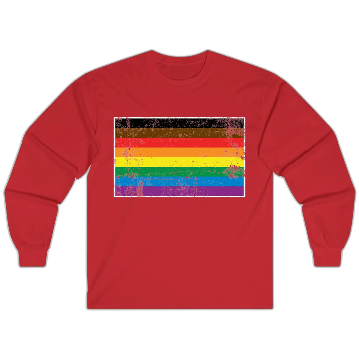 Rainbow Pride Flag Long Sleeve in Red