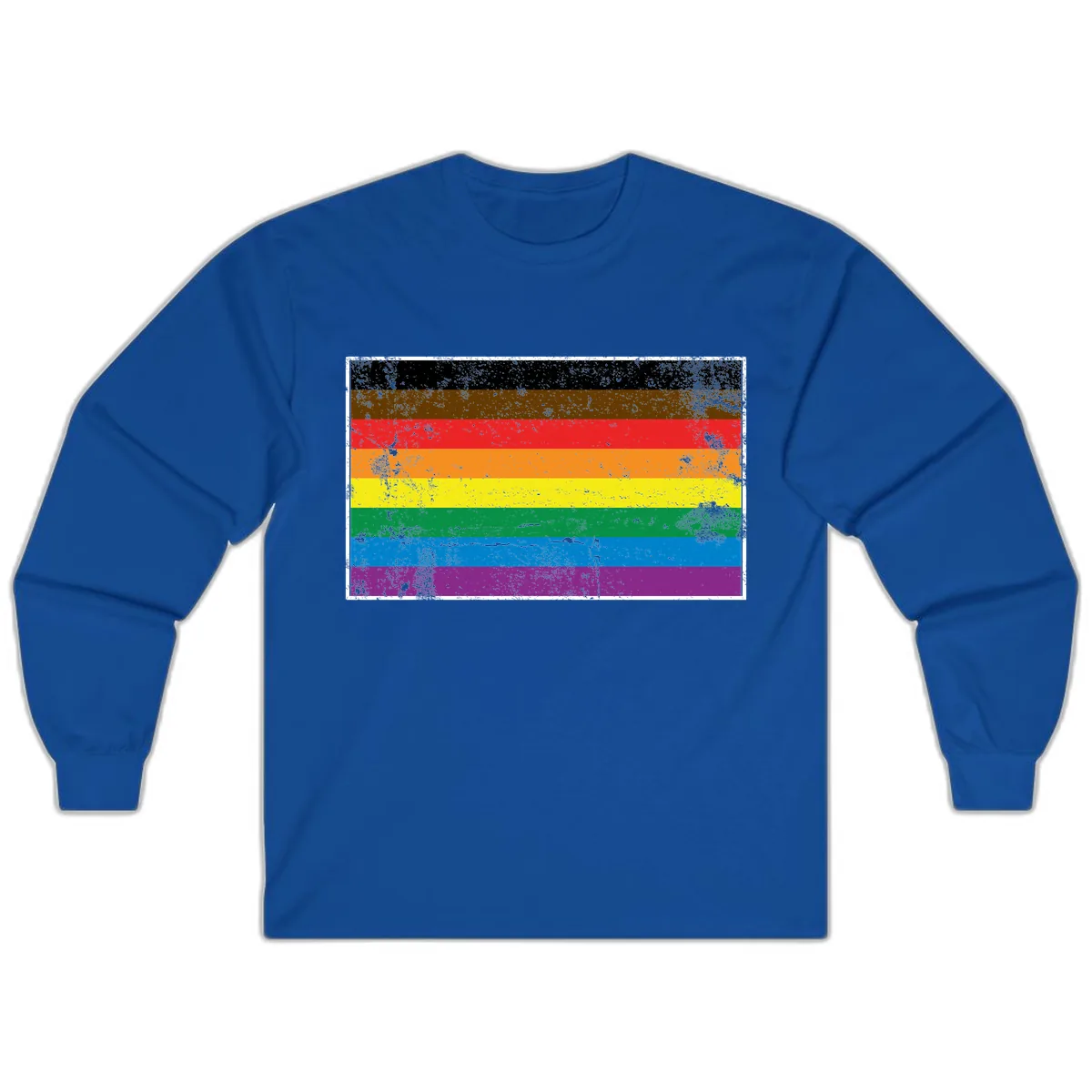 Rainbow Pride Flag Long Sleeve in Royal
