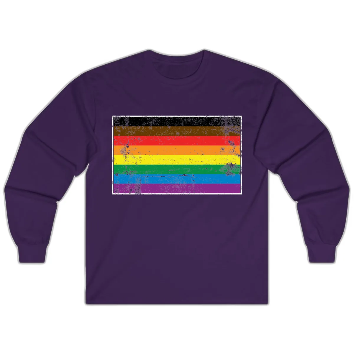 Rainbow Pride Flag Long Sleeve in Purple