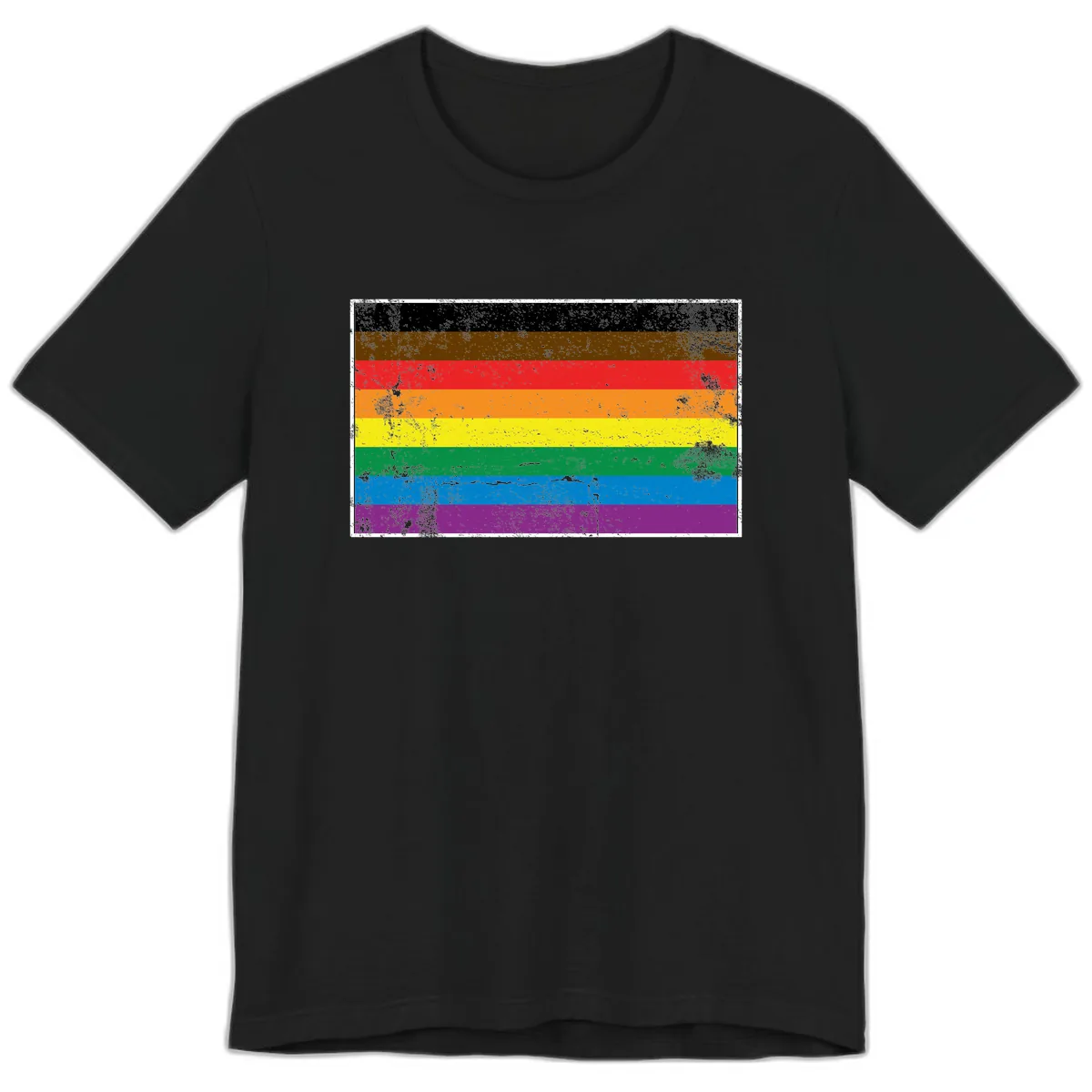 Rainbow Pride Flag Premium T-Shirt in Black