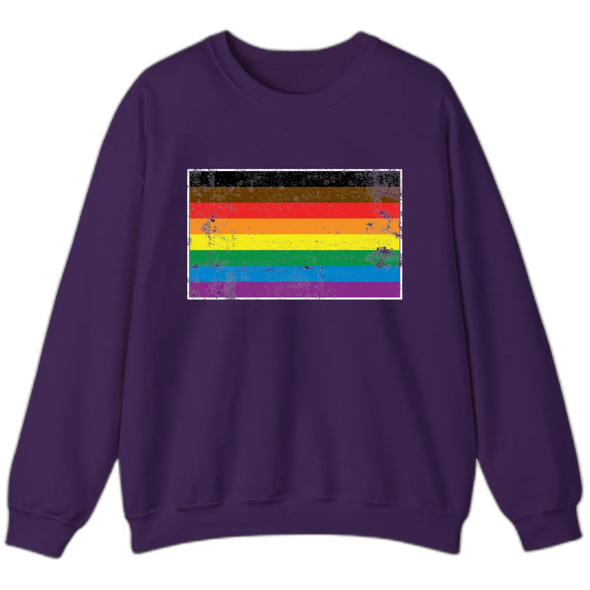 Rainbow Pride Flag Sweatshirt in Purple