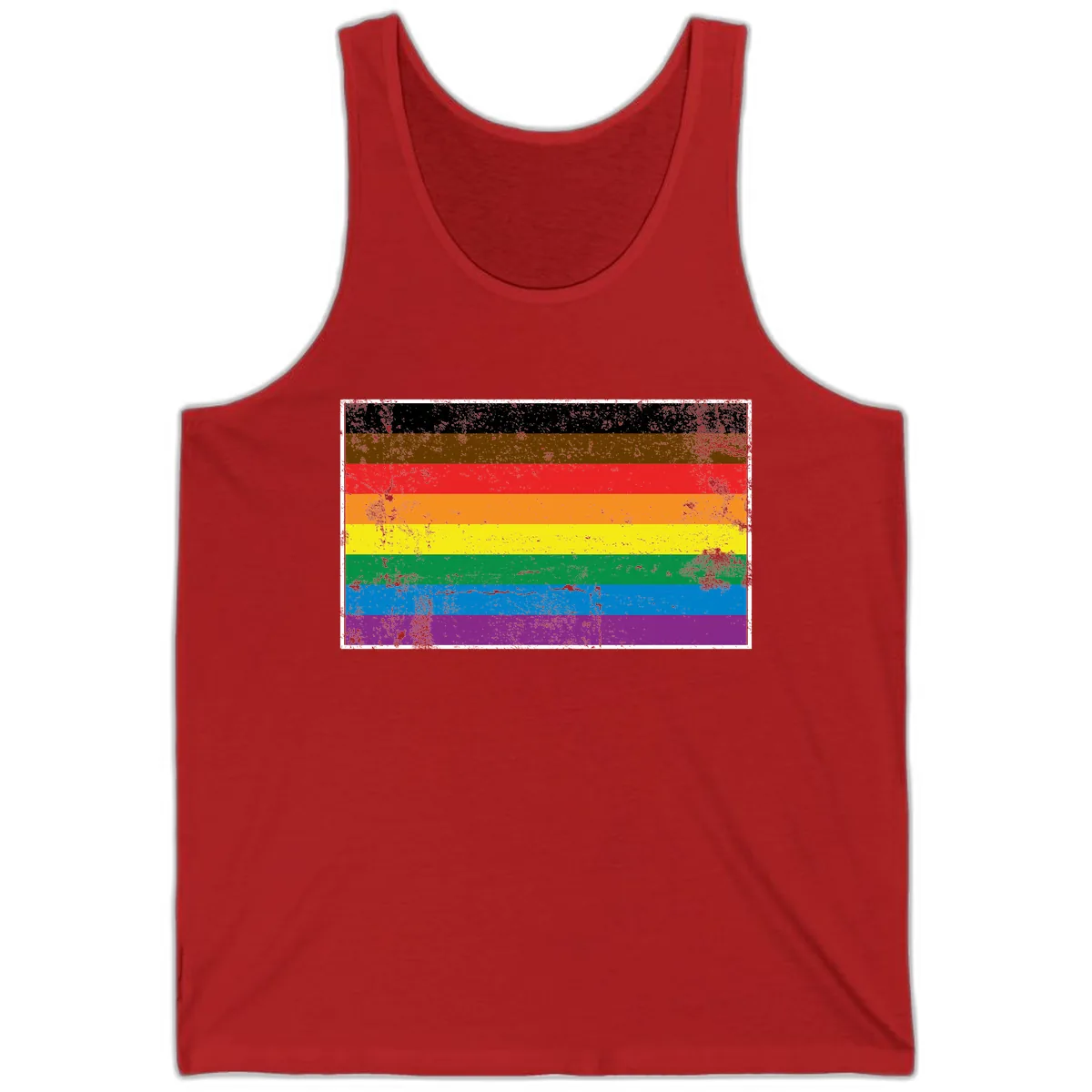 Rainbow Pride Flag Tank in Red