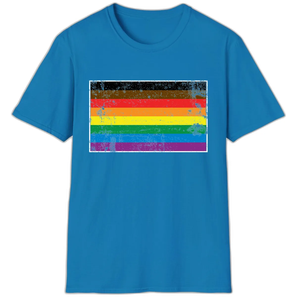 Rainbow Pride Flag T-Shirt in Sapphire