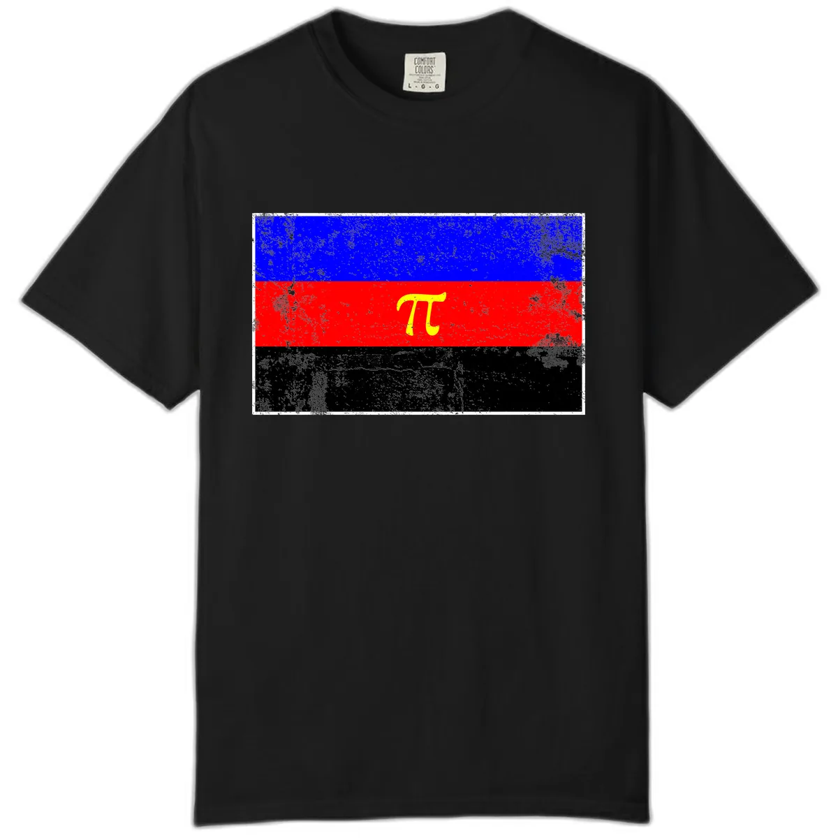 Pi Mathematical Symbol Pride Flag Comfort Color in Black