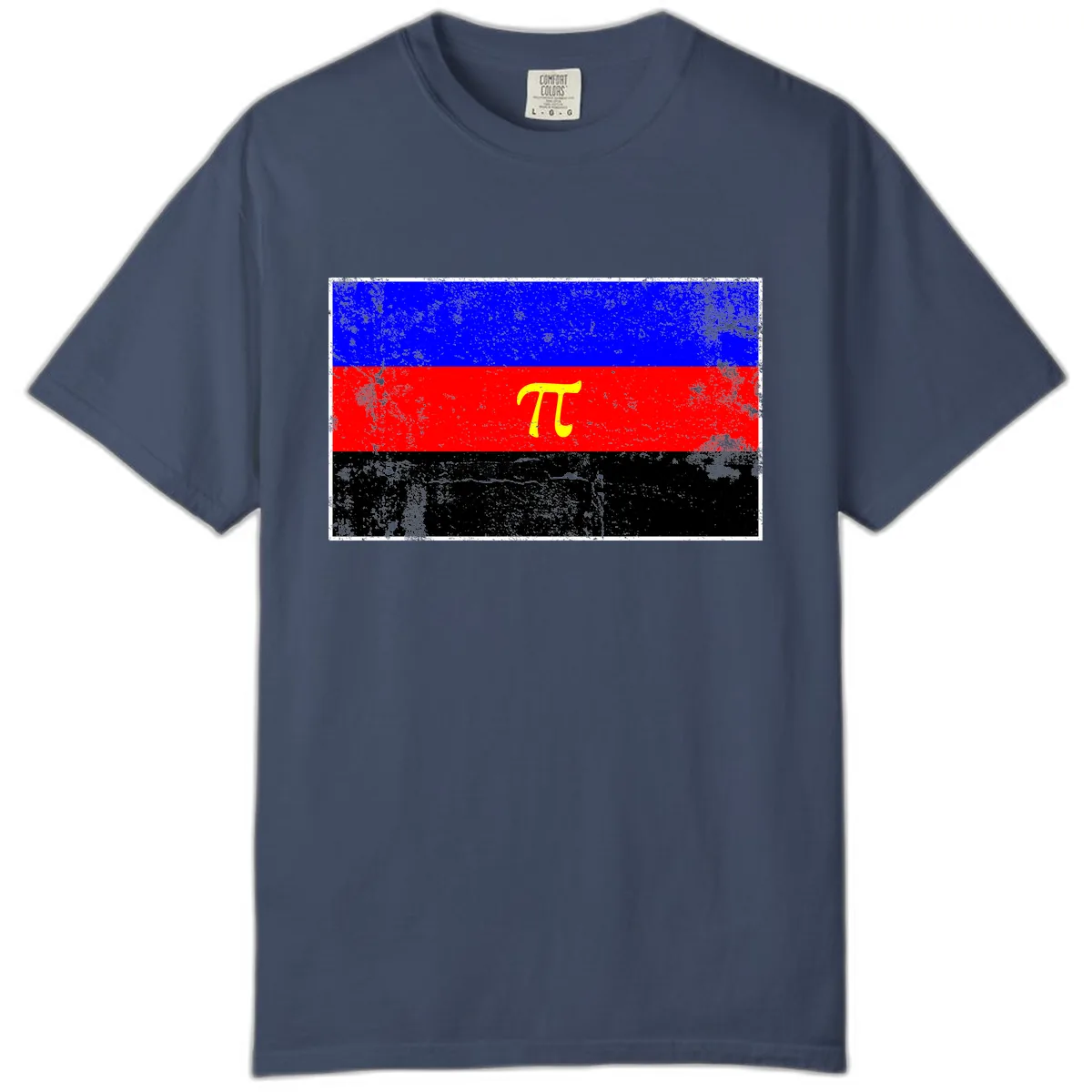 Pi Mathematical Symbol Pride Flag Comfort Color in Midnight