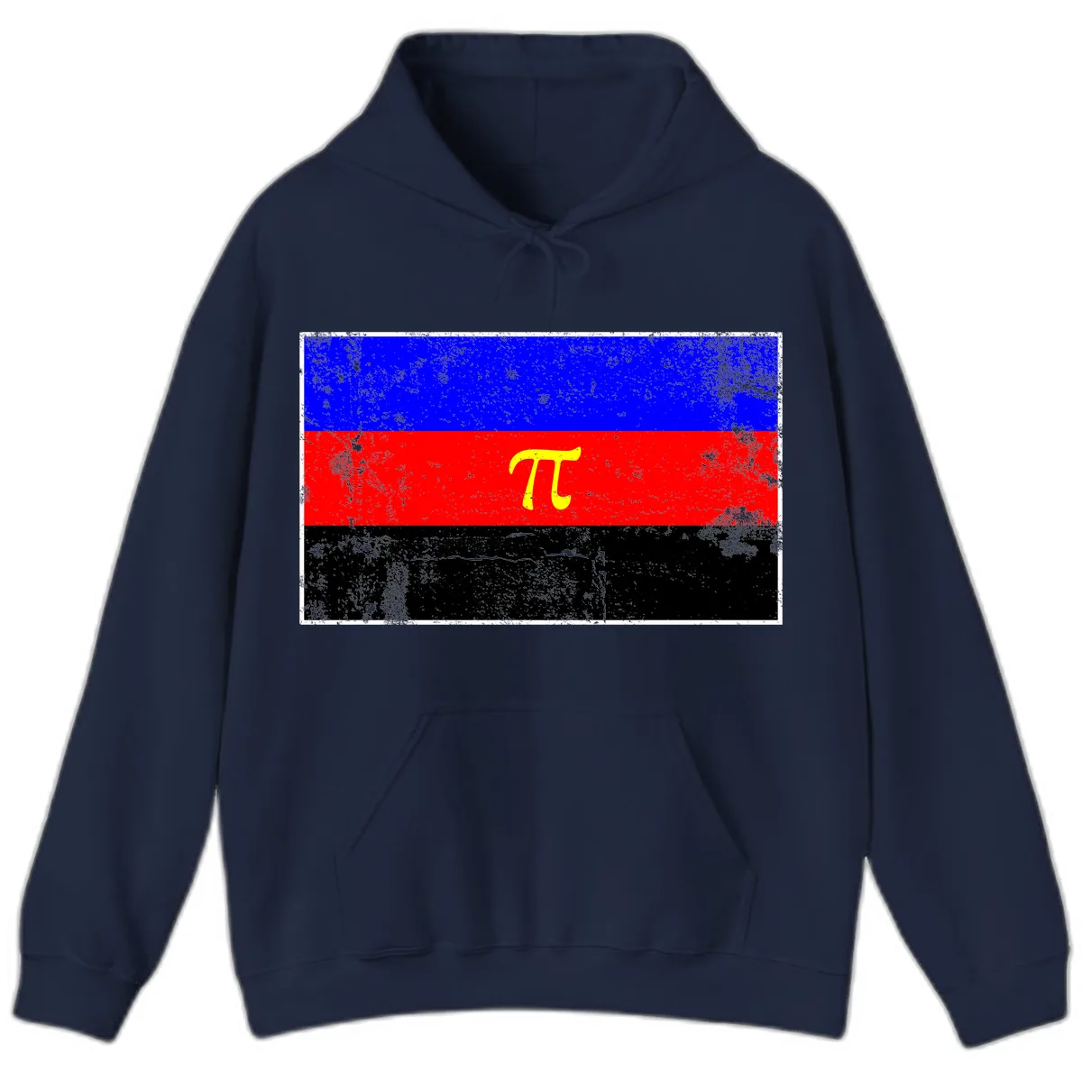 Pi Mathematical Symbol Pride Flag Hoodie in Navy