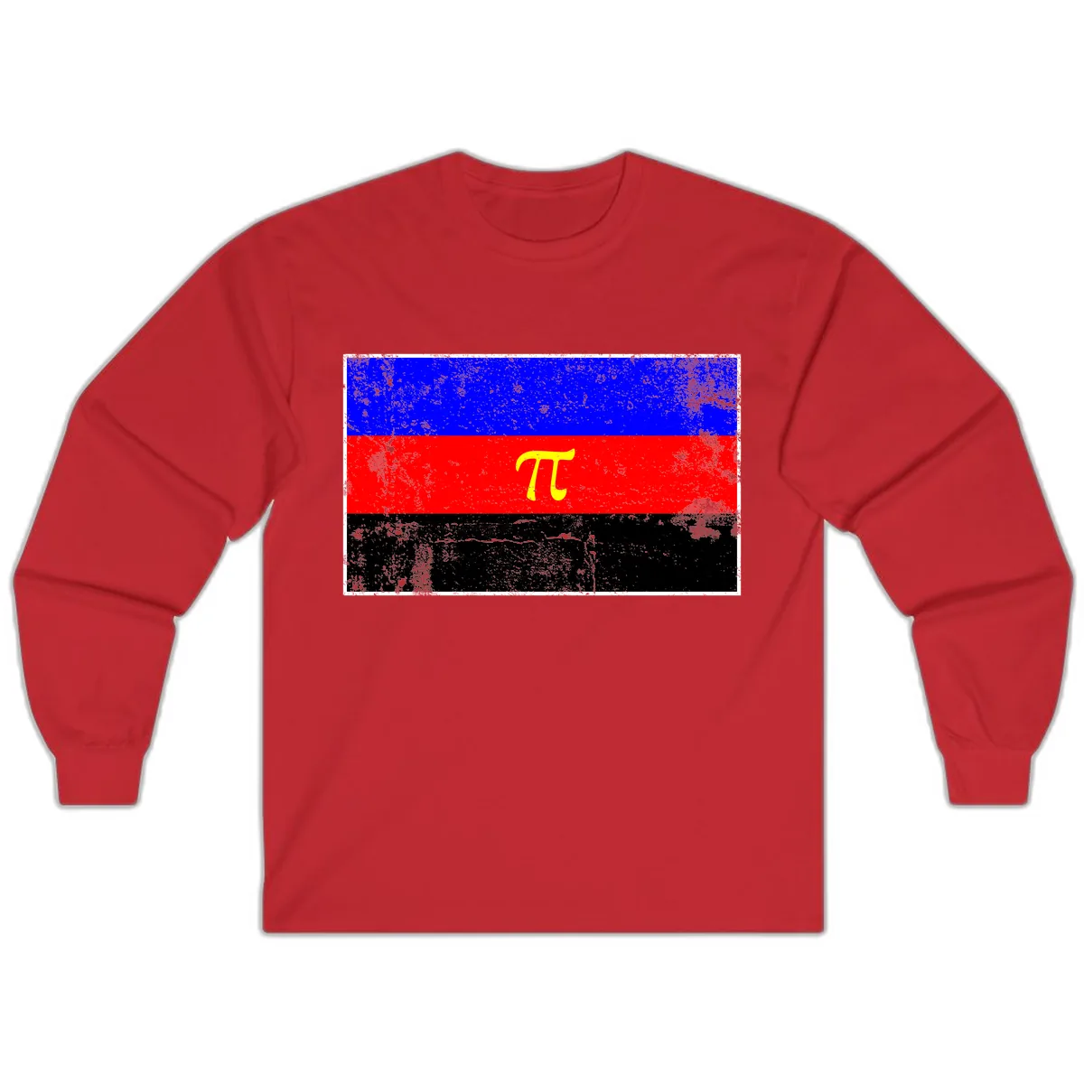 Pi Mathematical Symbol Pride Flag Long Sleeve in Red