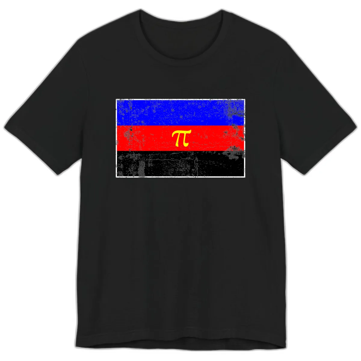 Pi Mathematical Symbol Pride Flag Premium T-Shirt in Black