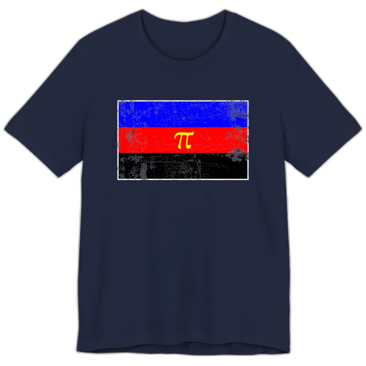 Pi Mathematical Symbol Pride Flag Premium T-Shirt in Navy
