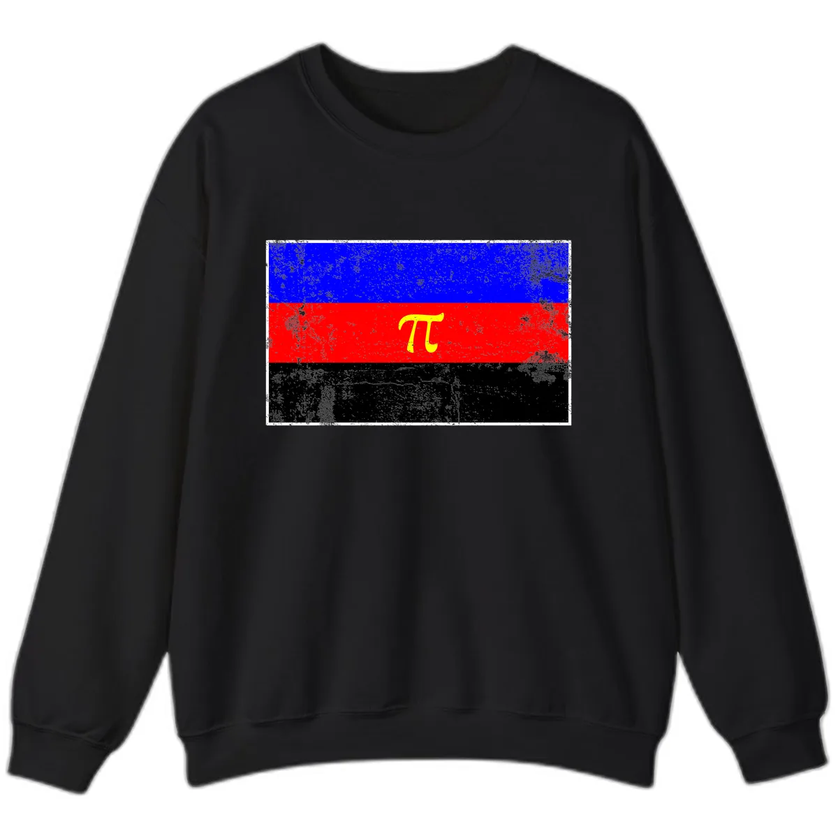 Pi Mathematical Symbol Pride Flag Sweatshirt in Black
