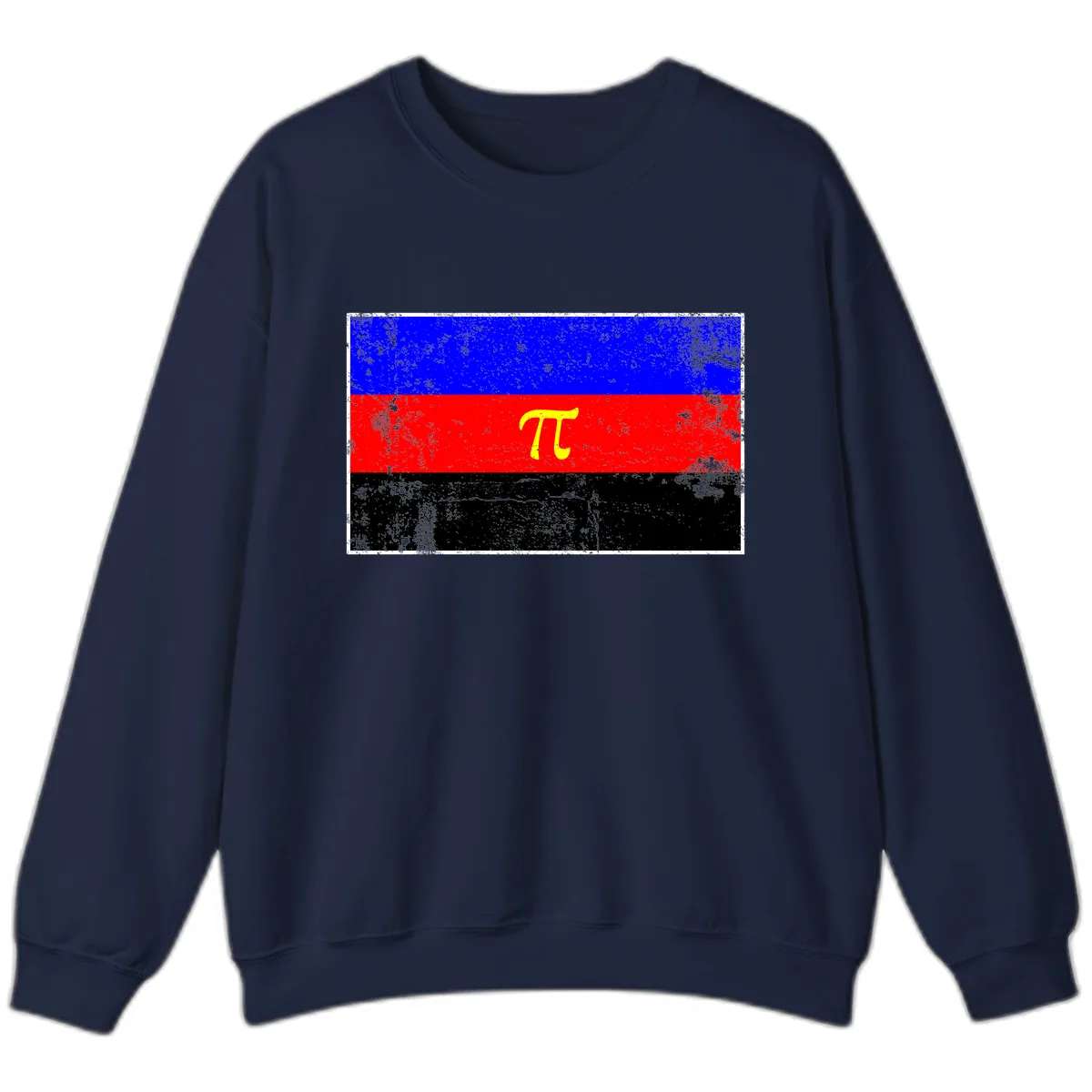 Pi Mathematical Symbol Pride Flag Sweatshirt in Navy
