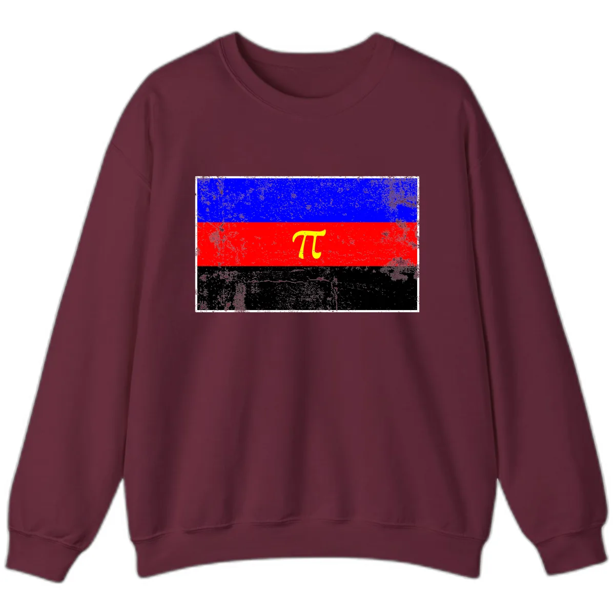 Pi Mathematical Symbol Pride Flag Sweatshirt in Maroon