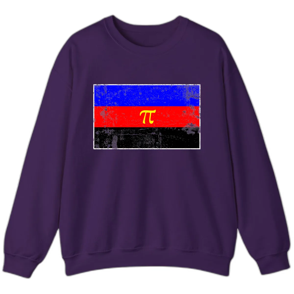 Pi Mathematical Symbol Pride Flag Sweatshirt in Purple
