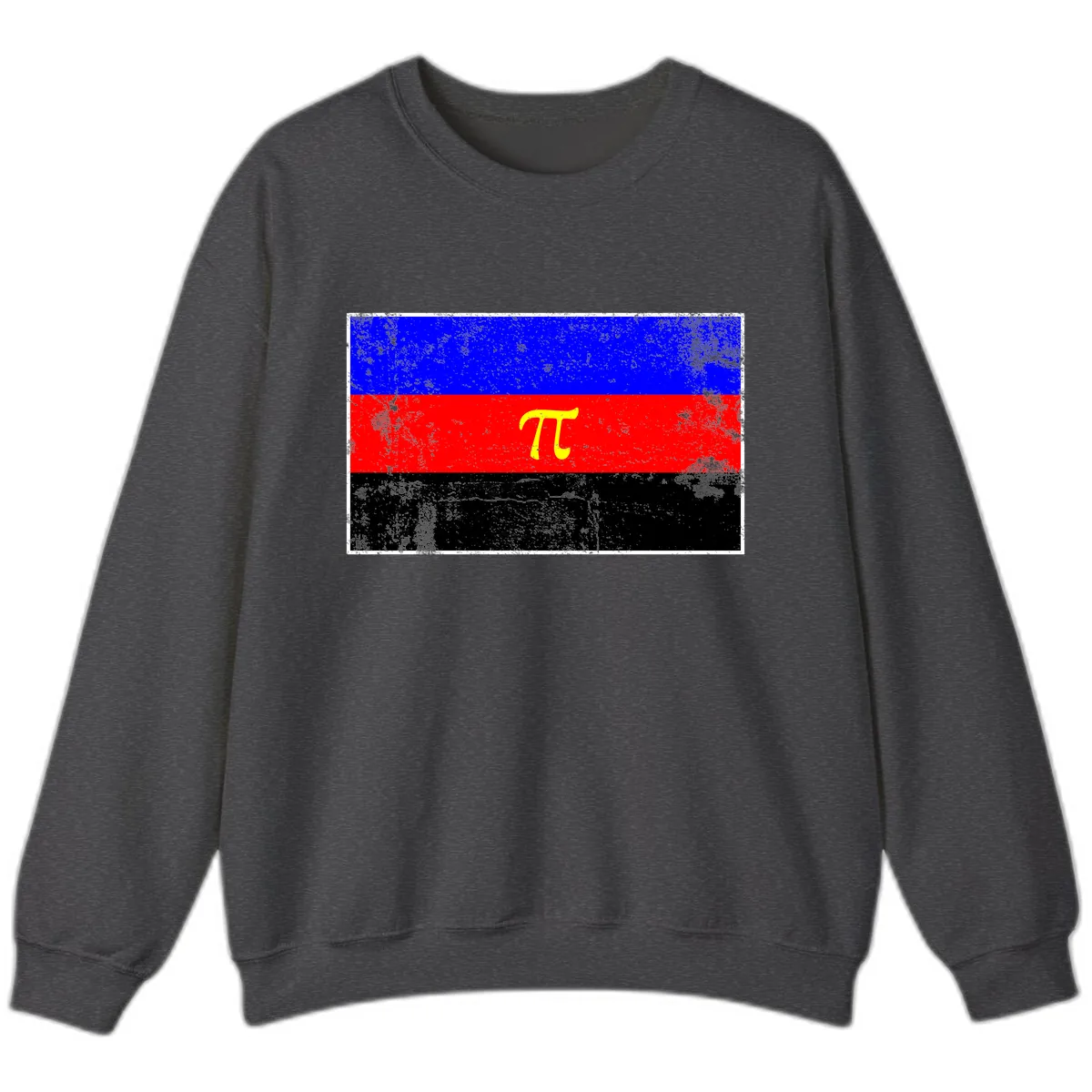 Pi Mathematical Symbol Pride Flag Sweatshirt in Dark Heather