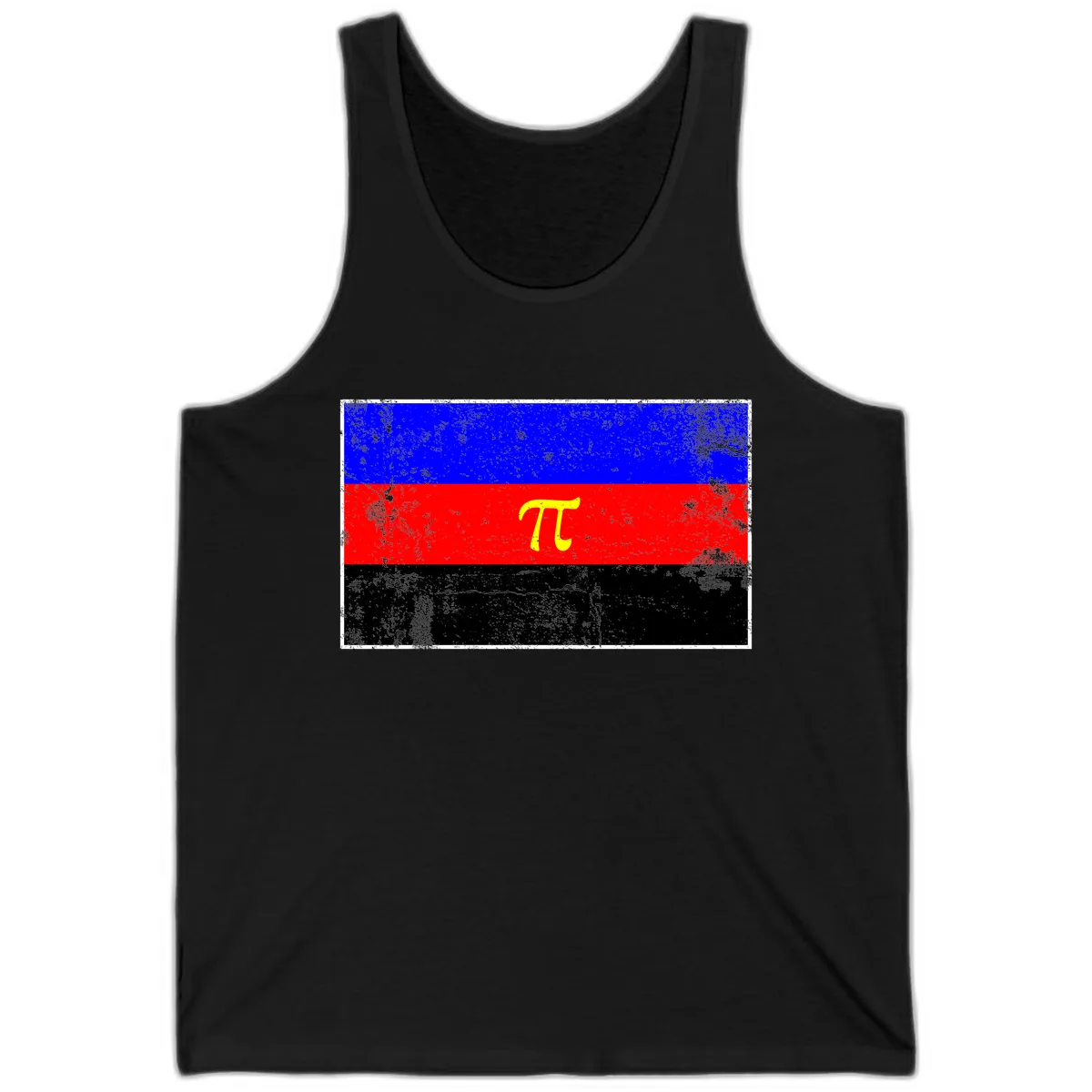 Pi Mathematical Symbol Pride Flag Tank in Black