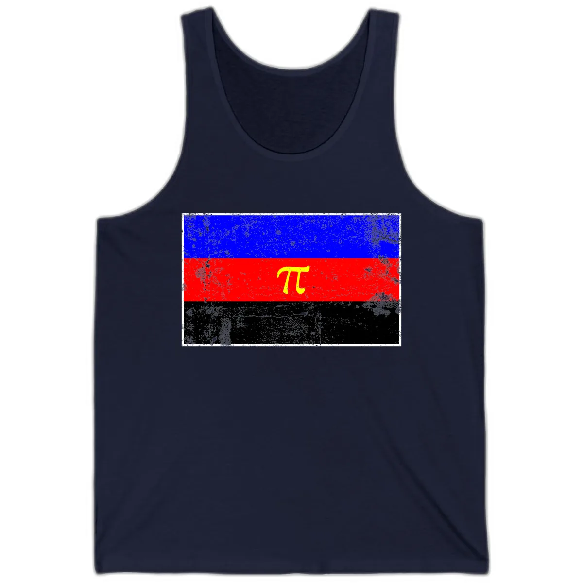 Pi Mathematical Symbol Pride Flag Tank in Navy