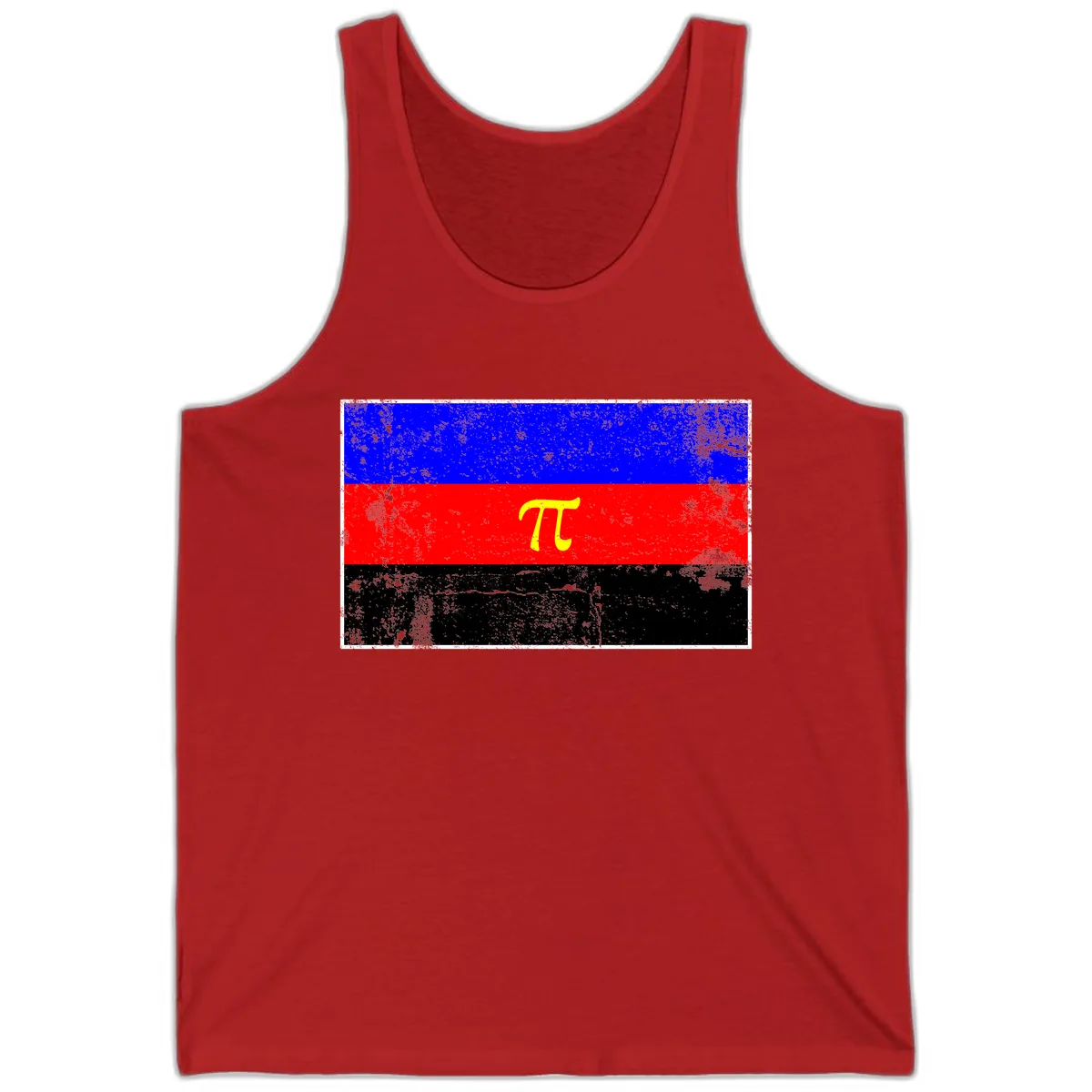 Pi Mathematical Symbol Pride Flag Tank in Red