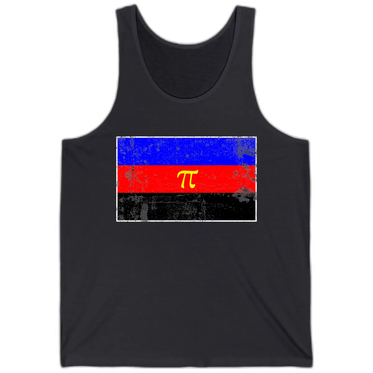Pi Mathematical Symbol Pride Flag Tank in Dark Grey